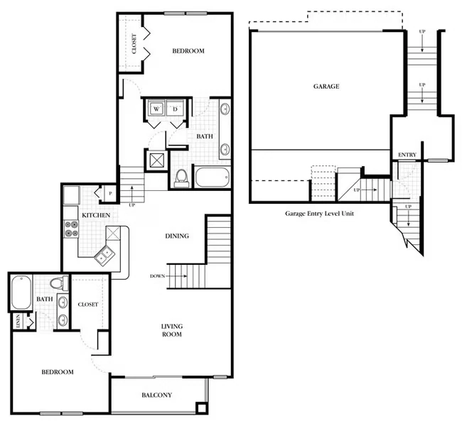 Bromley - 2 car (1239sf) 915 floor plan
